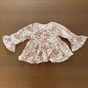 Baby Essentials Rose Print Button-Up Top